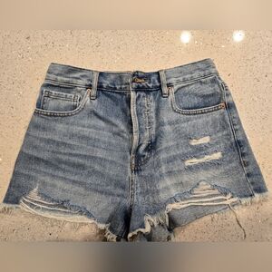 PacSun Blue Distressed Women Shorts; size 27